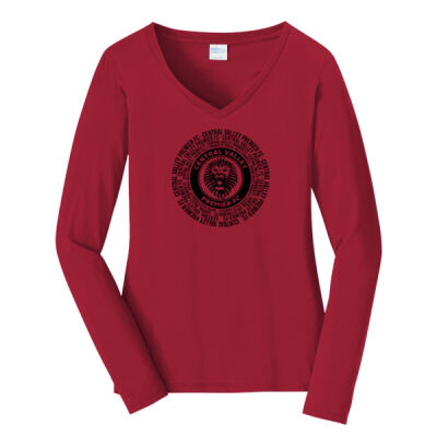    - Ladies Long Sleeve Fan Favorite V Neck Tee Thumbnail