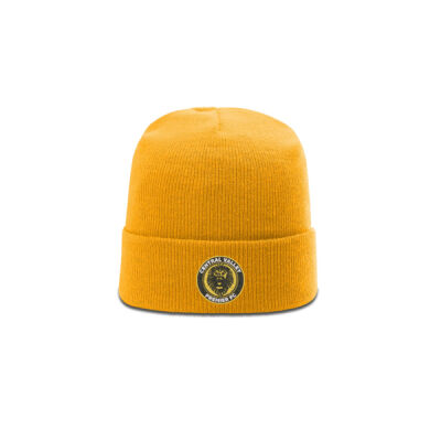    - R18 Solid Beanie Cuffed Gold Thumbnail